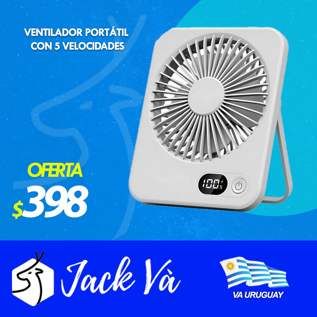 Ventilador Portátil Recargable - Verano